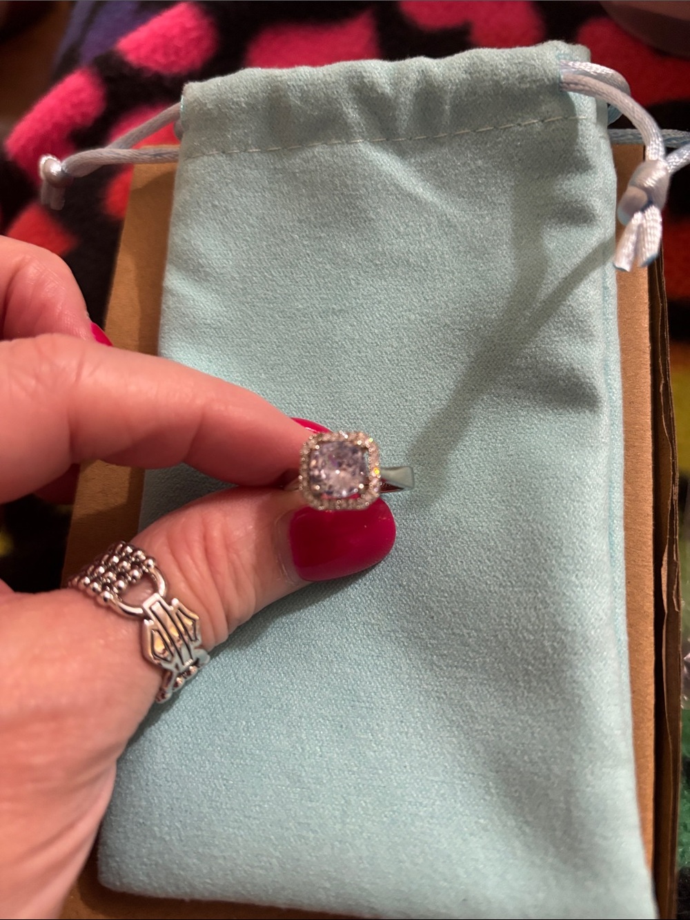 Moissanite Diamond ring. Adjustable
